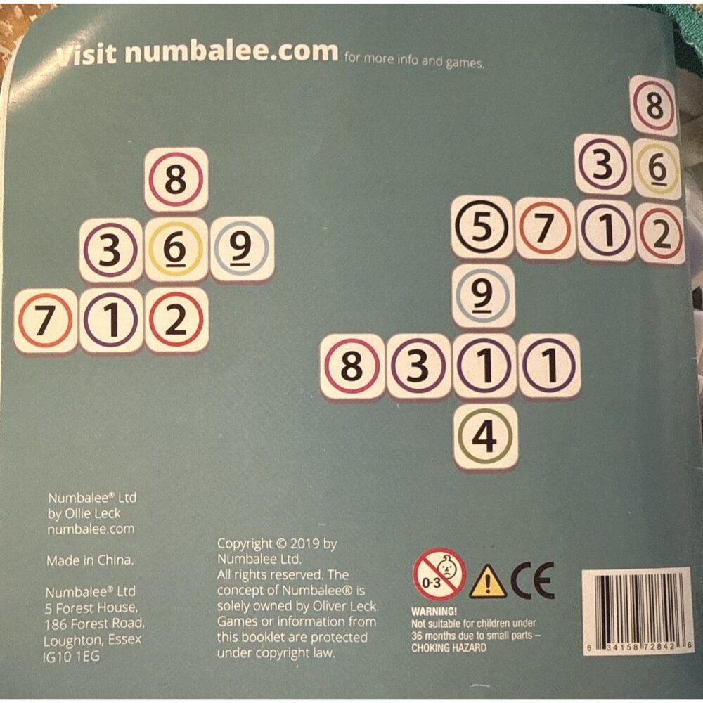 Numbalee Fast Paced Number Tile Games 13 Games Ages 6+ Carrying Case - Picture 6 of 8